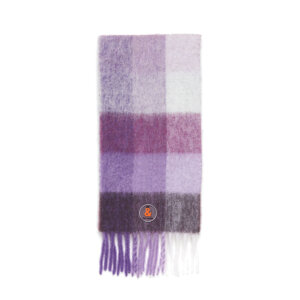 BUFANDA ESTAMPADA A CUADROS MORADO