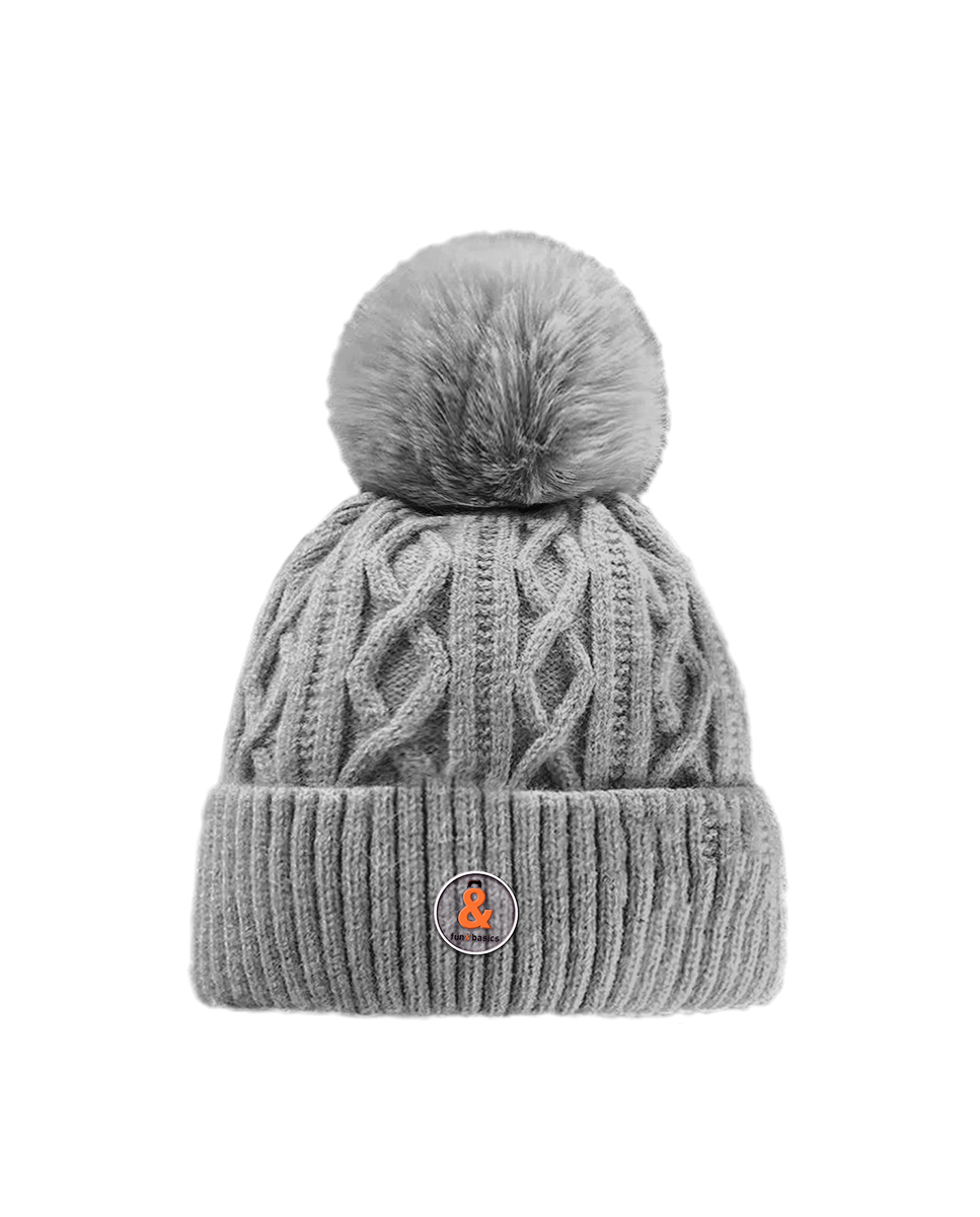 GORRO POMPON GRIS