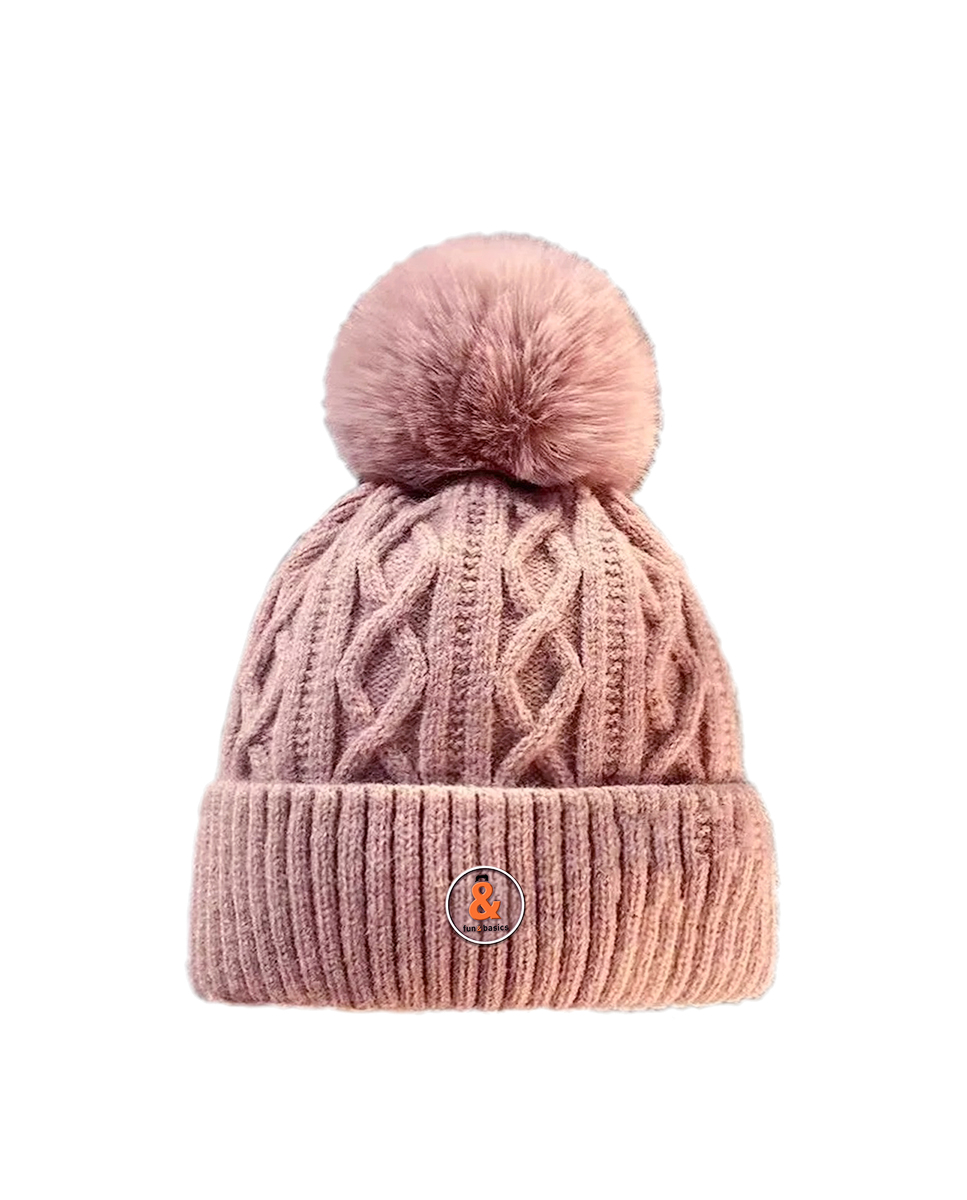 GORRO POMPON ROSA