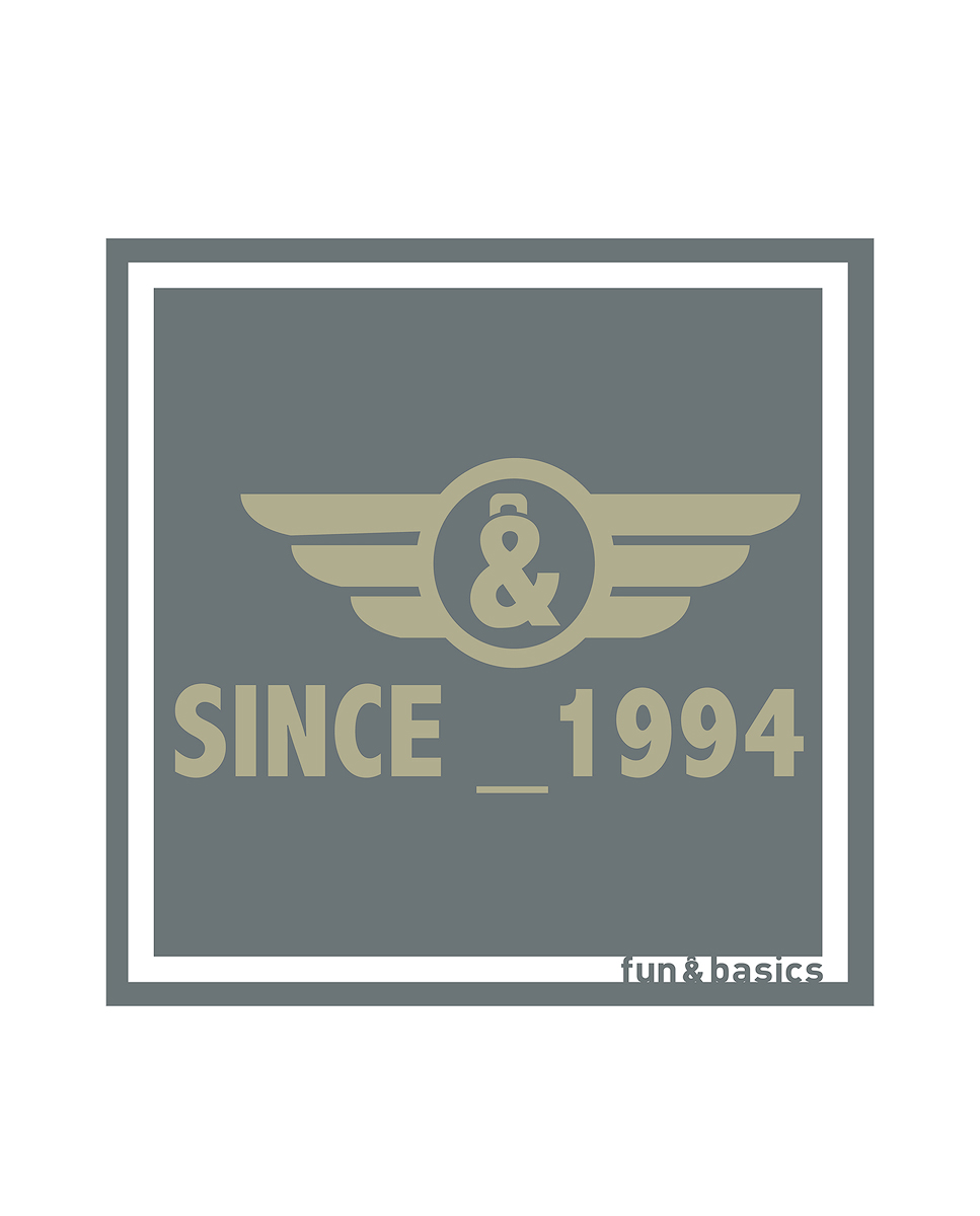 PAÑUELO FUN&BASICS SINCE 1994 GRIS