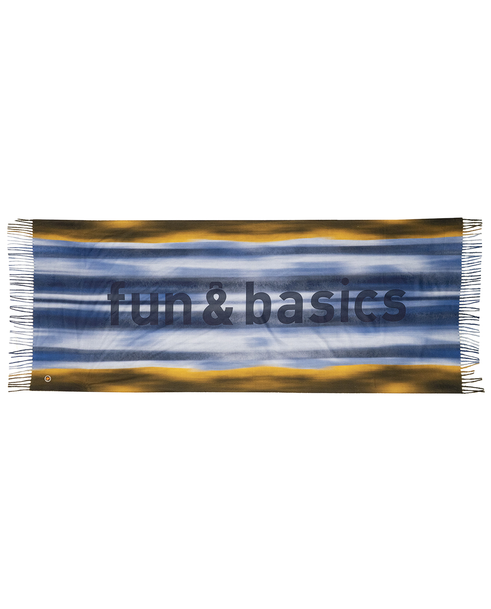 BUFANDA ESTAMPADA DEGRADÉ AZUL