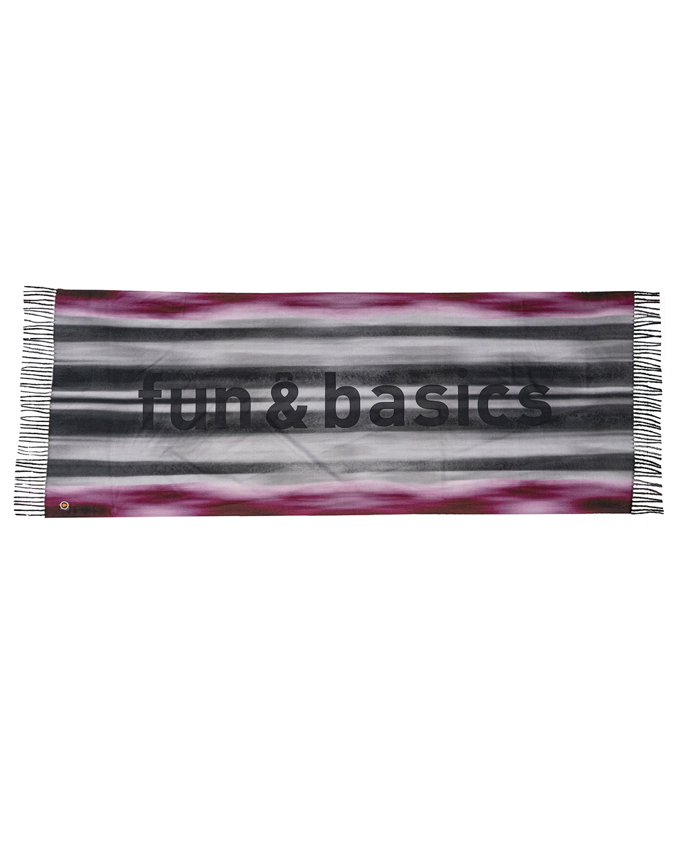 BUFANDA ESTAMPADA DEGRADÉ GRIS