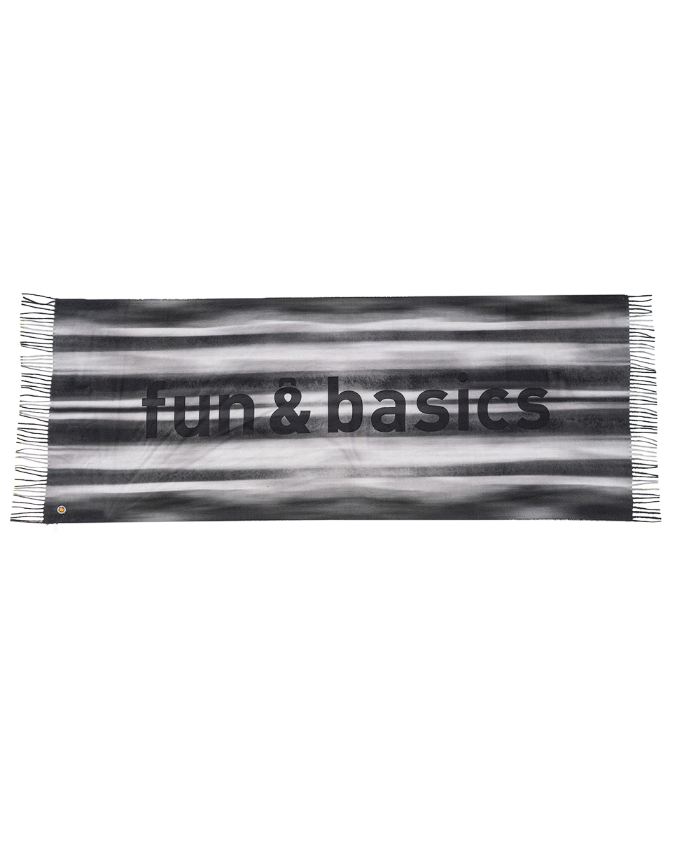 BUFANDA ESTAMPADA DEGRADÉ NEGRO