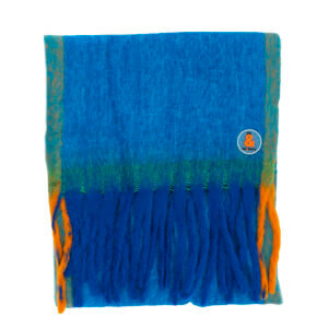 BUFANDA FLECOS AZUL