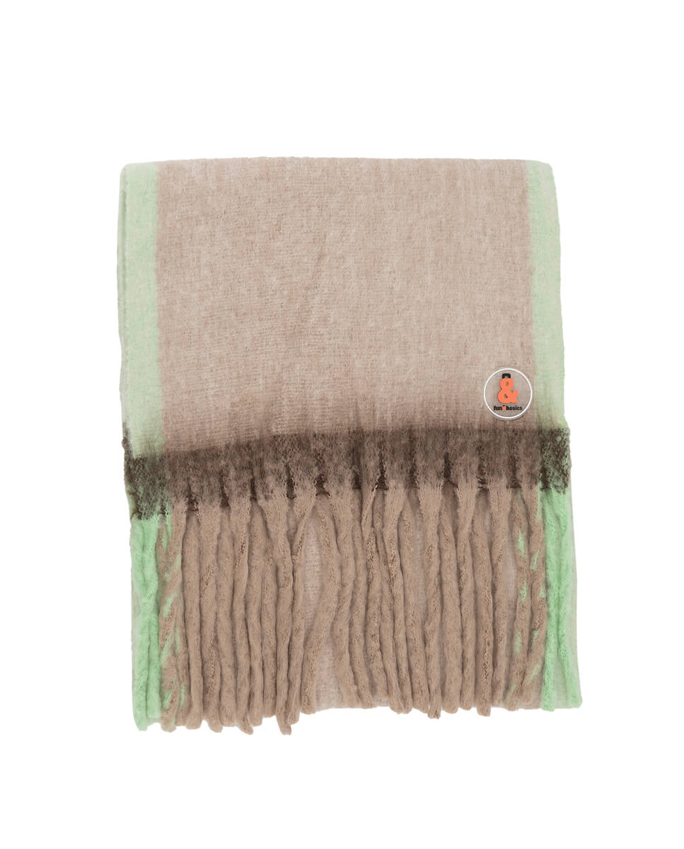 BUFANDA FLECOS TAUPE