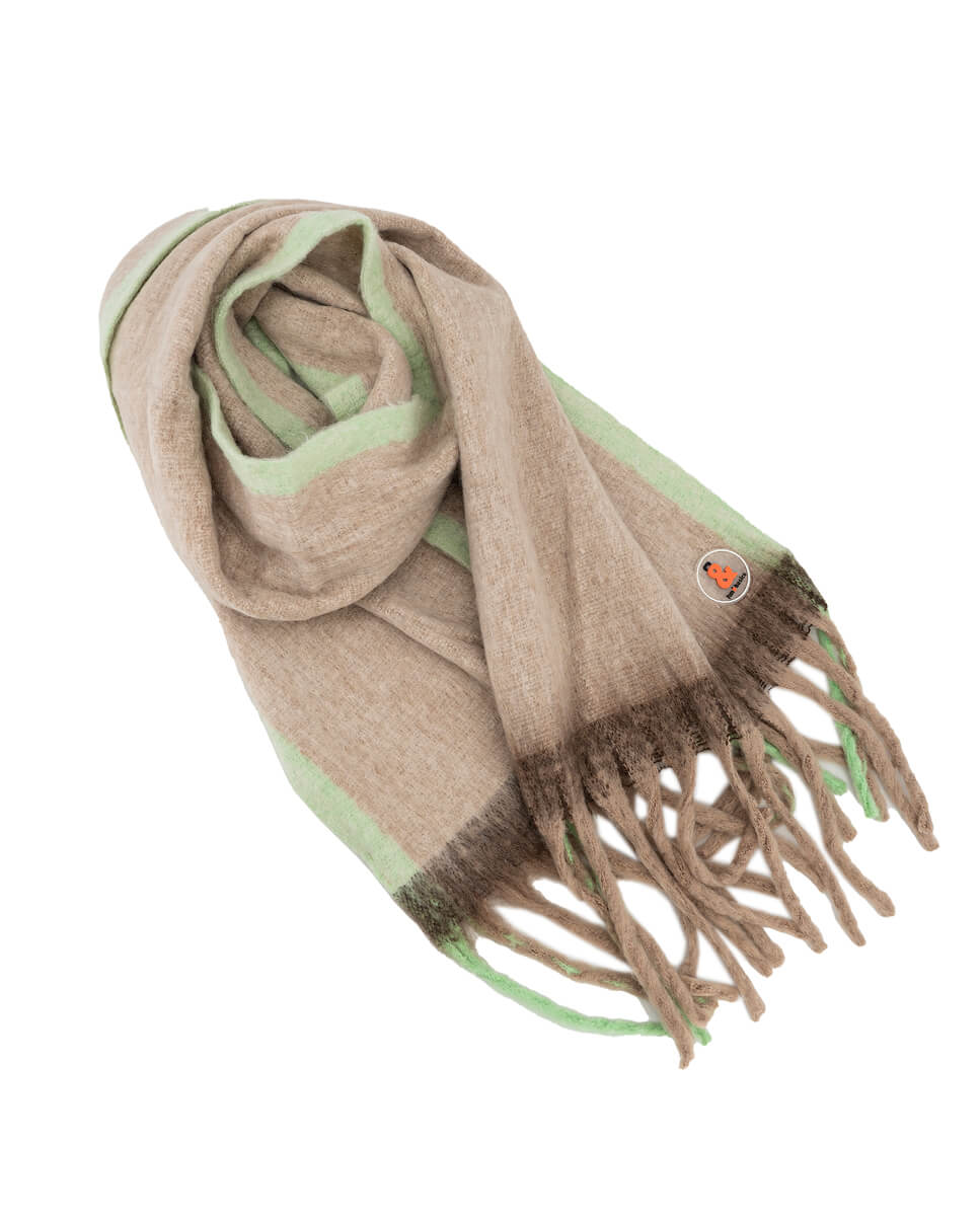 BUFANDA FLECOS TAUPE - Imagen 2
