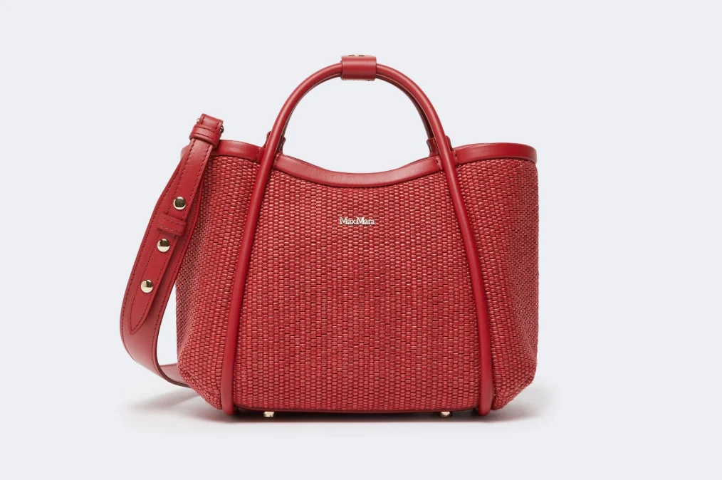 Bolso Marine extrapequeño de tejido panamá efecto rafia, de max mara