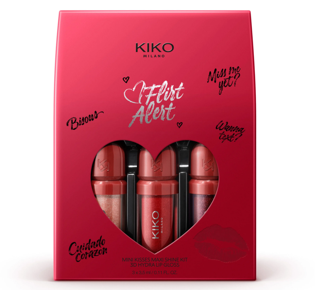 Mini Kisses Maxi Shine Kit 3D Hydra Lipgloss, de KIKO MILANO