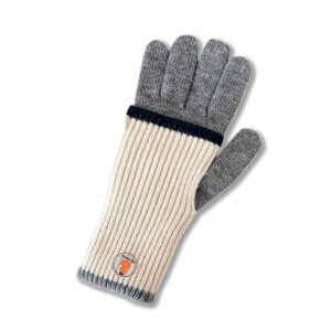 GUANTE COMBINADO BEIGE/GRIS