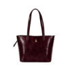 Bolso de hombro granate con apliques dorados