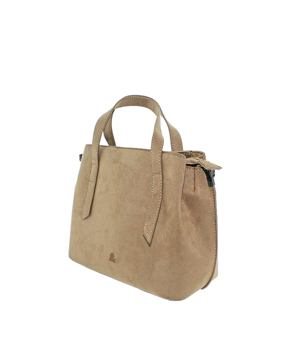 Bolso de hombro y bandolera topo