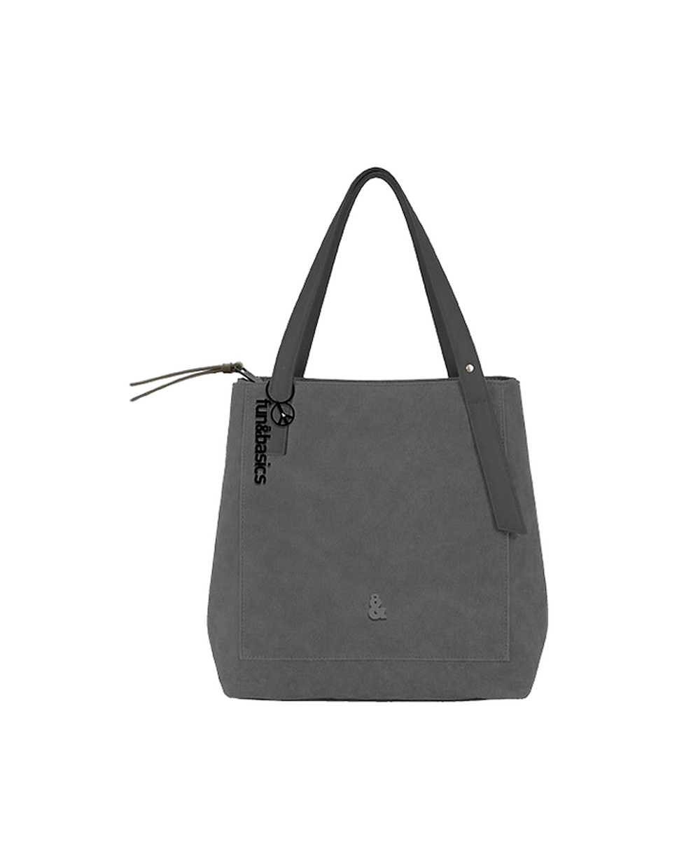 Bolso de hombro gris