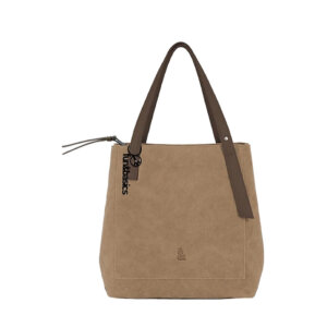 Bolso de hombro topo