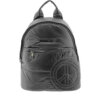 Mochila negro con diseño acolchado