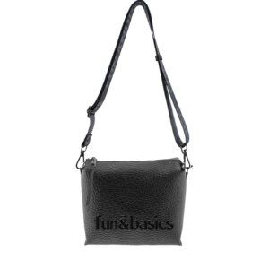 Bolso bandolera negro con logotipo