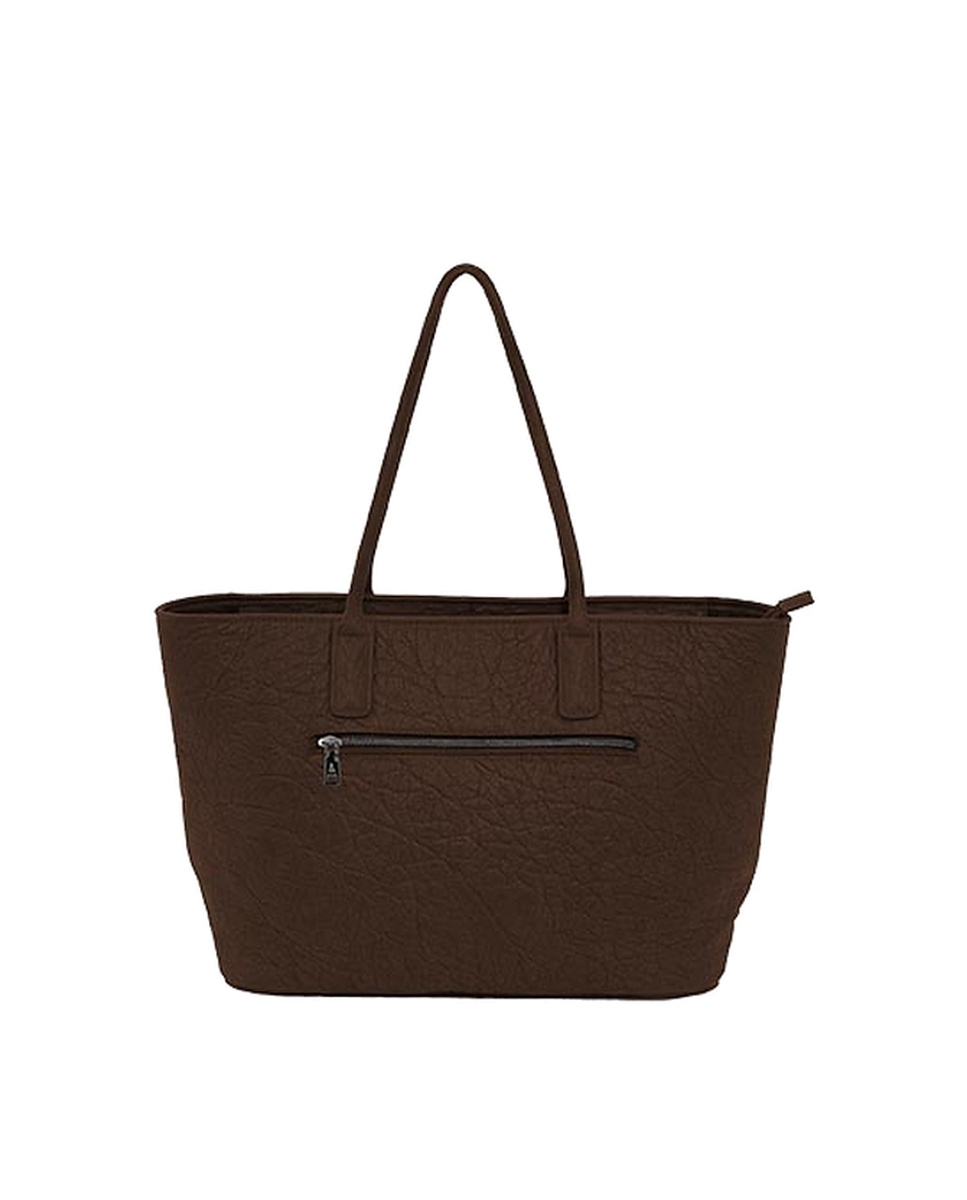 Bolso de hombro marron con logotipo - Imagen 2