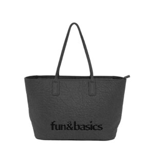 Bolso de hombro negro con logotipo